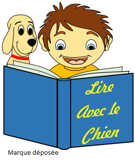 Logo de la marque déposée Lire avec le chien